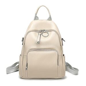zency leather backpack beige zcb1845