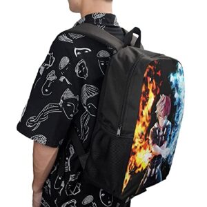 Cejburw Anime Manga Todoroki Backpack with Ergonomic Back Pad, Durable Laptop Bag Large Book Bag Travel Daypack Wear Resistant Back Casual Bookbag