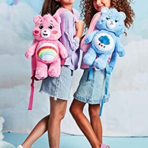 iscream Care Bears Grumpy Bear Shaped 16"x 12" Furry Backpack with Adjustable Straps And Zipper Closure