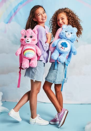 iscream Care Bears Grumpy Bear Shaped 16"x 12" Furry Backpack with Adjustable Straps And Zipper Closure