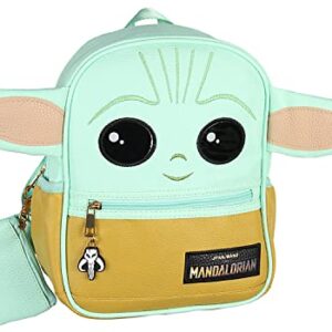 Star Wars The Mandalorian Grogu Baby Yoda Mini Backpack 10.5" with Coin Purse