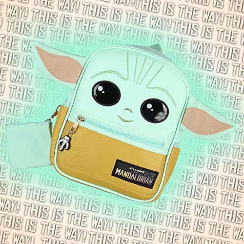 Star Wars The Mandalorian Grogu Baby Yoda Mini Backpack 10.5" with Coin Purse