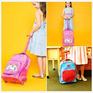 J World New York Kids' Sparkle Rolling Backpack, Robot, One Size