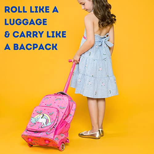J World New York Kids' Sparkle Rolling Backpack, Robot, One Size