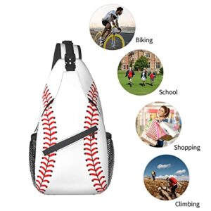 Baseball Sling Bag Chest Bag Sport Baseball Crossbody Bags For Mens Womens