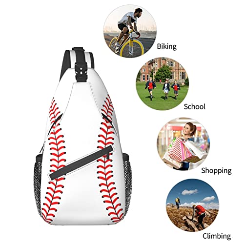 Baseball Sling Bag Chest Bag Sport Baseball Crossbody Bags For Mens Womens