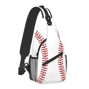 Baseball Sling Bag Chest Bag Sport Baseball Crossbody Bags For Mens Womens