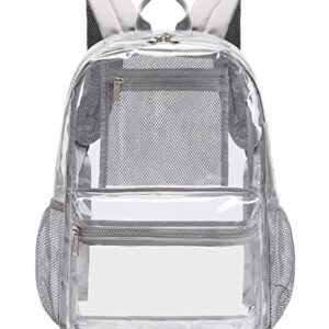 Abshoo Heavy Duty Clear Backpack stadium approved Transparent Clear Backpack for School (Grey)