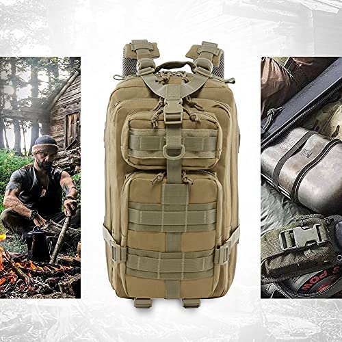 ROARING FIRE Military Tactical Assault Backpack, EDC Outdoor Backpack, Trekking Backpack, 30L Army Rucksack Molle Pack, Go Bag, Get Home Bag for EDC, Tactical Use, Camping, Hiking