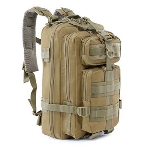 roaring fire military tactical assault backpack, edc outdoor backpack, trekking backpack, 30l army rucksack molle pack, go bag, get home bag for edc, tactical use, camping, hiking