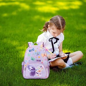 Backpack for Kids Girls Butterfly Preschool Kindergarten Bookbag Set with Lunch Box Toddler School Bag