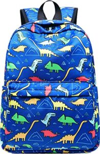 camtop preschool backpack for kids boys toddler backpack kindergarten school bookbags (cute dinosaur-dark blue)