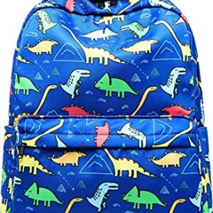 CAMTOP Preschool Backpack for Kids Boys Toddler Backpack Kindergarten School Bookbags (Cute Dinosaur-Dark Blue)