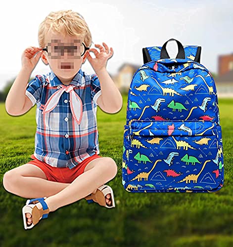 CAMTOP Preschool Backpack for Kids Boys Toddler Backpack Kindergarten School Bookbags (Cute Dinosaur-Dark Blue)