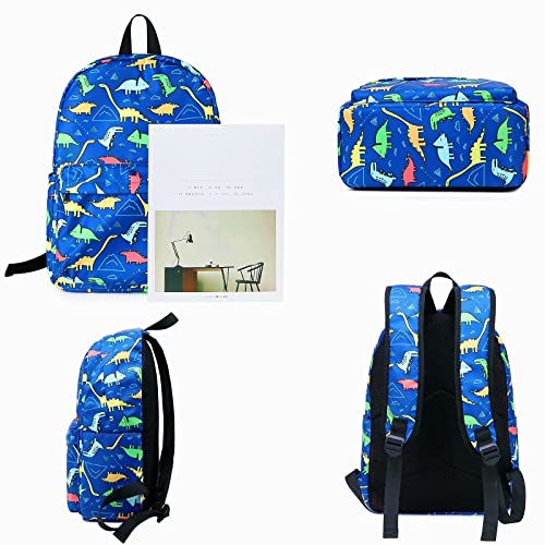 CAMTOP Preschool Backpack for Kids Boys Toddler Backpack Kindergarten School Bookbags (Cute Dinosaur-Dark Blue)