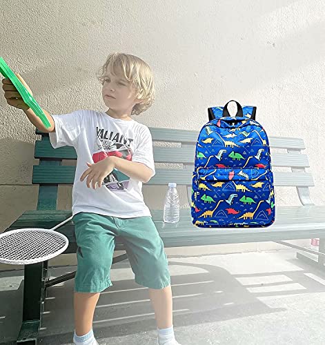 CAMTOP Preschool Backpack for Kids Boys Toddler Backpack Kindergarten School Bookbags (Cute Dinosaur-Dark Blue)