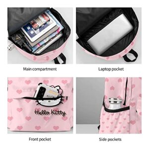 Travel Backpack, Notebook Laptop Bags For Men Women Weekend Outings Accessories For Trip Book Bag Travel Hiking Camping Work Cartoon Pink Cute Cat 4