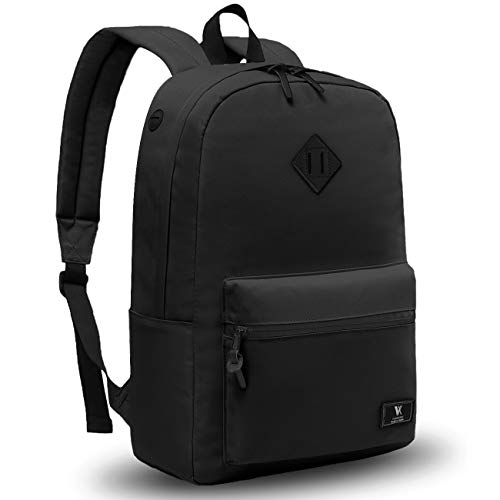 VX VONXURY Backpack for Men Women,15.6 Inch Water-resistant School Bookbag Casual Travel Daypack for Teen Boys and Girls Black