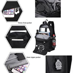 Anime Luminous Backpack Noctilucent School Bags Daypack USB chargeing port Laptop Bag Handbag For Boys Girls Men Women (Music boy 2)