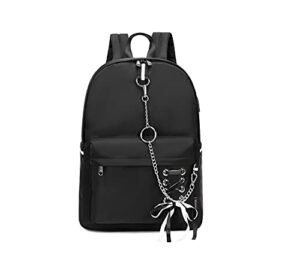 wadirum fashion backpack purse for women cute school bag for girl black