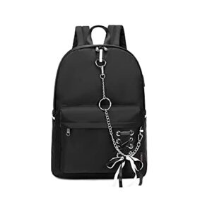 Wadirum Fashion Backpack Purse for Women Cute School Bag for Girl Black