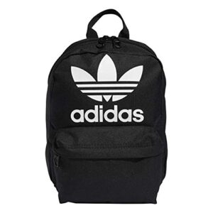 adidas originals small national mini backpack, black/white, one size