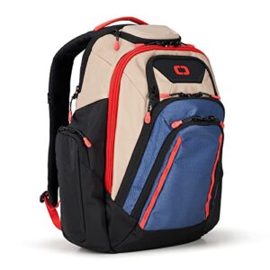 ogio gambit pro backpack, tan/blue/red, 25 liter