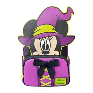 loungefly disney wickedly cute witch minnie cosplay gitd mini backpack – bct exclusive