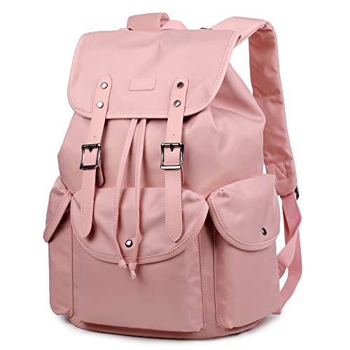 Large Waterproof Computer Laptop Backpack 15.6 inch College School Backpack Travel Hiking Backpack for Women (Pink)