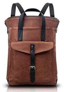 orna’s leather art | swan everyday leather backpack for women. practical, stylish and spacious women’s bag. real leather in a chic backpack and contemporary design, (light brown)