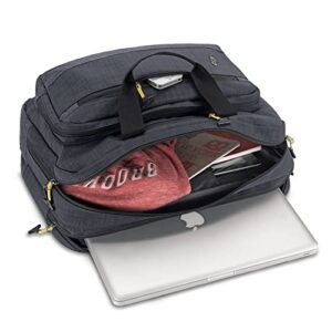 Solo Velocity 15.6 Inch Laptop Hybrid Backpack Briefcase, Navy/Grey