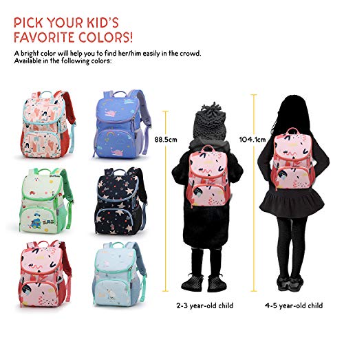 MOUNTAINTOP Toddler Backpack for Kids Boys Girls, Daycare Kindergarten Preschool Nursery Children Bag Removable Chest Strap