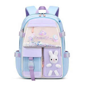 cute backpack travel backpacks bookbag for women & men boys girls school college students backpack durable water resistant blue-b large
