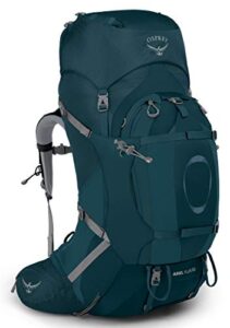 osprey ariel plus 60 women’s backpacking backpack , night jungle blue, medium/large