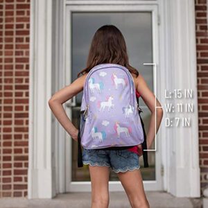 Wildkin 15-Inch Kids Backpack for Boys & Girls, Perfect for Early Elementary, Backpack for Kids Features Padded Back & Adjustable Strap, Ideal for School & Travel Backpacks (Unicorn)