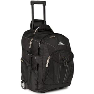 high sierra xbt – business rolling backpack, black, one size