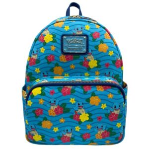 loungefly x pokemon squirtle flower all over print mini backpack