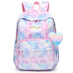 caran·y girls backpack for kid in elementary large size school bookbag purple ages 12m+