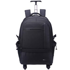 aopmgoe aoking 21″water resistant rolling wheeled backpack laptop compartment bag (black)