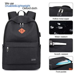 LACATTURA School Backpack, Lightweight Student Laptop Bookbag for Boys and Girls