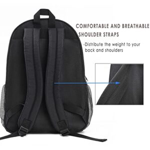 SENYARE Semi-Transparent Mesh Backpack, See Through College Student Backpack for School, Work, Swimming, Beach, Outdoor Sports