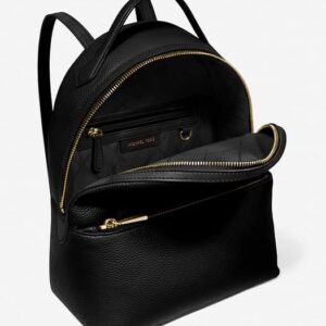 Michael Kors Valerie Medium Logo Backpack (Black)