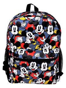 disney mickey mouse 16″ backpack bag all over print cargo and side mesh pockets