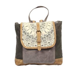 myra bag daisy delight upcycled canvas backpack s-1287