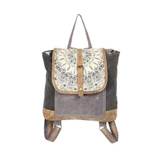 Myra Bag Daisy Delight Upcycled Canvas Backpack S-1287