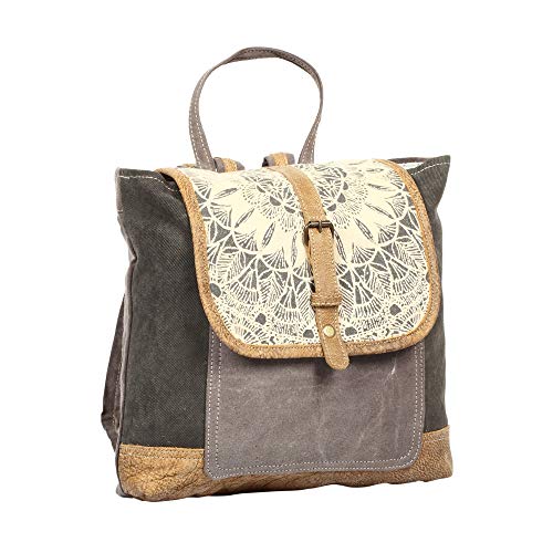 Myra Bag Daisy Delight Upcycled Canvas Backpack S-1287