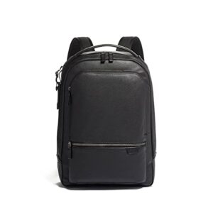 tumi harrison bradner leather laptop backpack – 14-inch computer bag for men and women – black