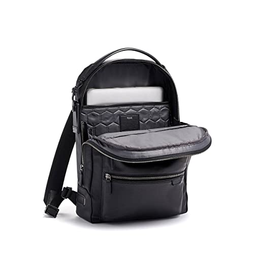 TUMI Harrison Bradner Leather Laptop Backpack - 14-Inch Computer Bag for Men and Women - Black