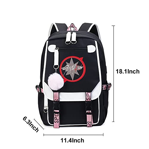 Kpop Stray Kids School Backpack Merchandise, Stray Kids Book Bag Casual Backpack