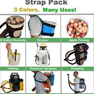 Backpack for 5 Gallon Buckets for Ice Fishing, Picking Apples and Sports